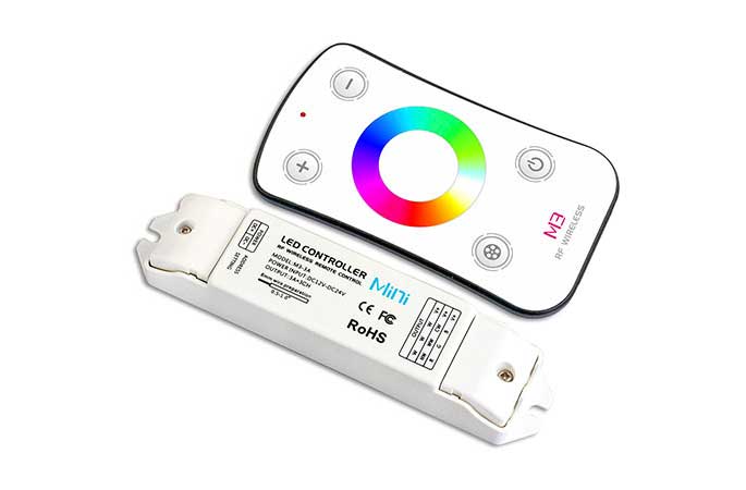 24V LED Strip Lights - Touch Series RGB LED Controller with Color Wheel